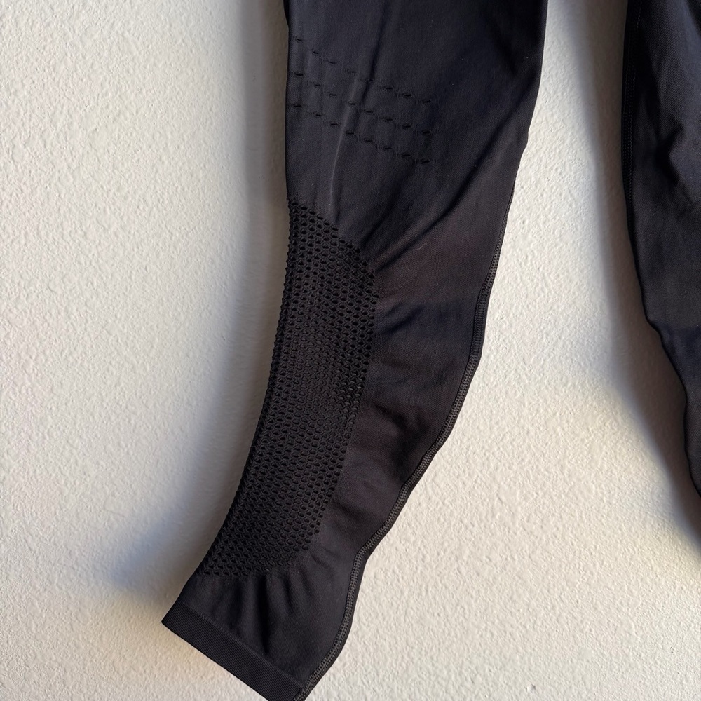 Zella High Waisted Black Seamless Athletic Workout Leggings Activewear Yoga L - Picture 5 of 10